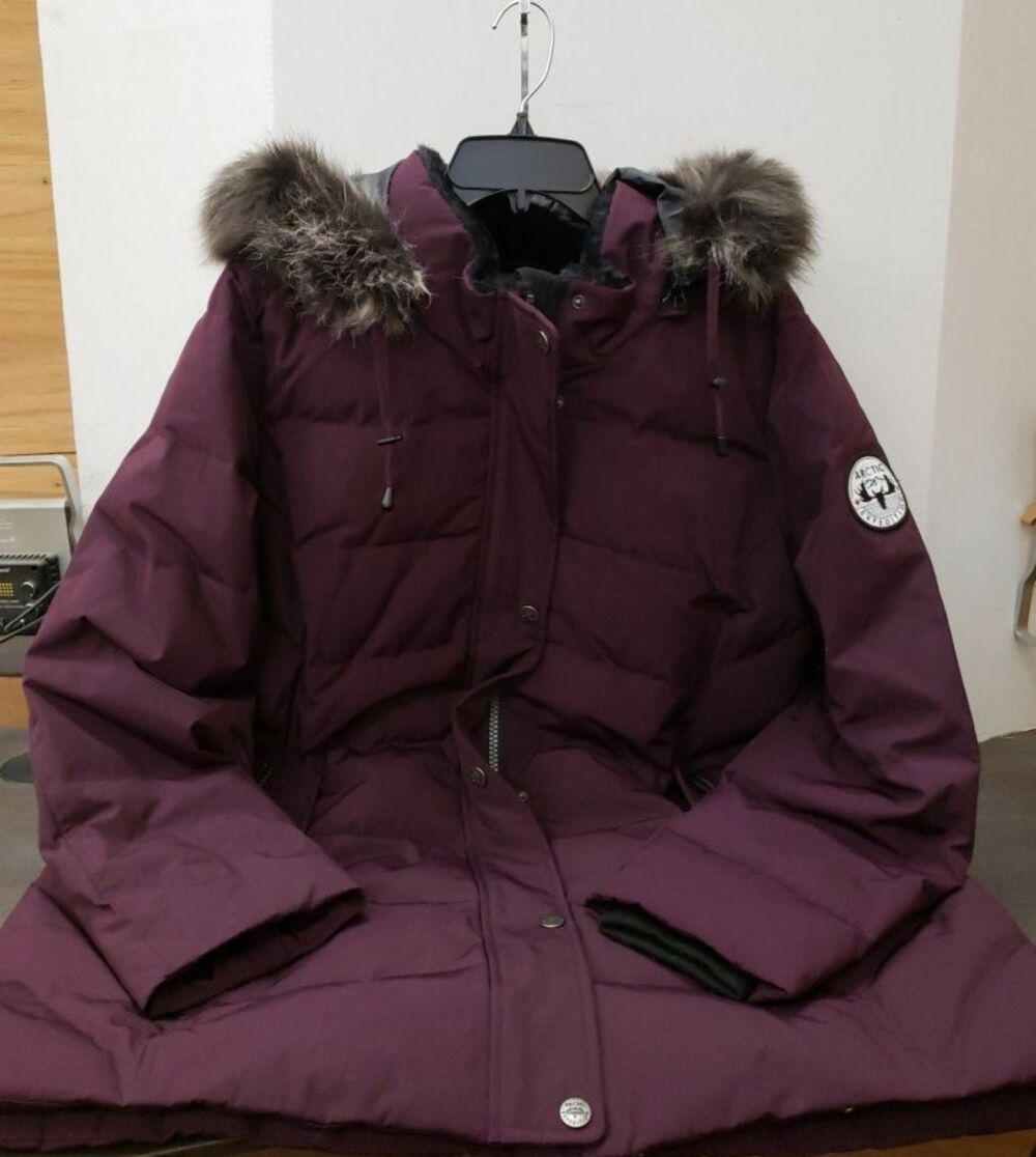 Arctic Expedition Women’s Burgundy Puffer Parka Jacket XL Q4779RD